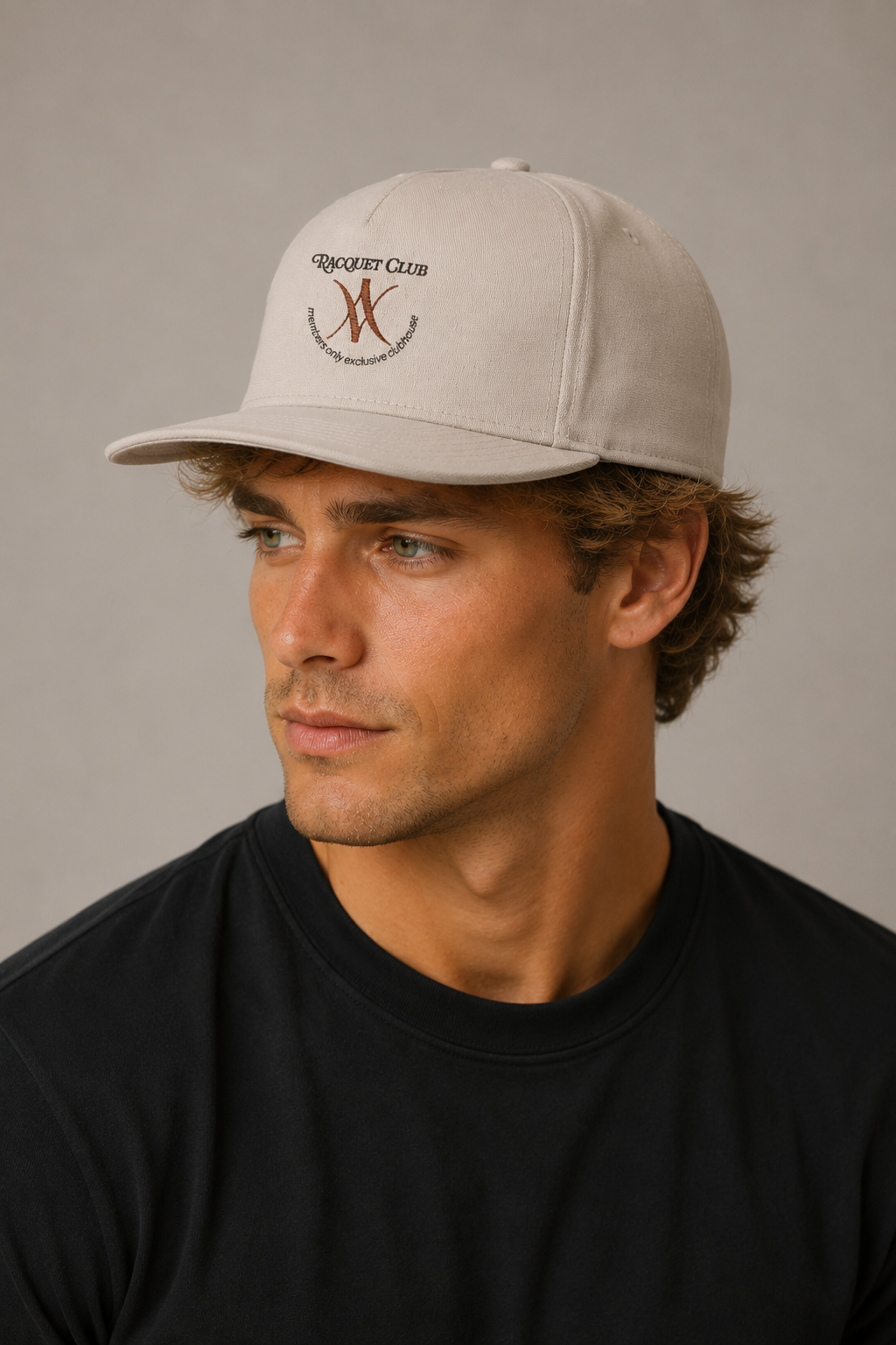 Organic Cotton Racquet Club Embroidered Cap