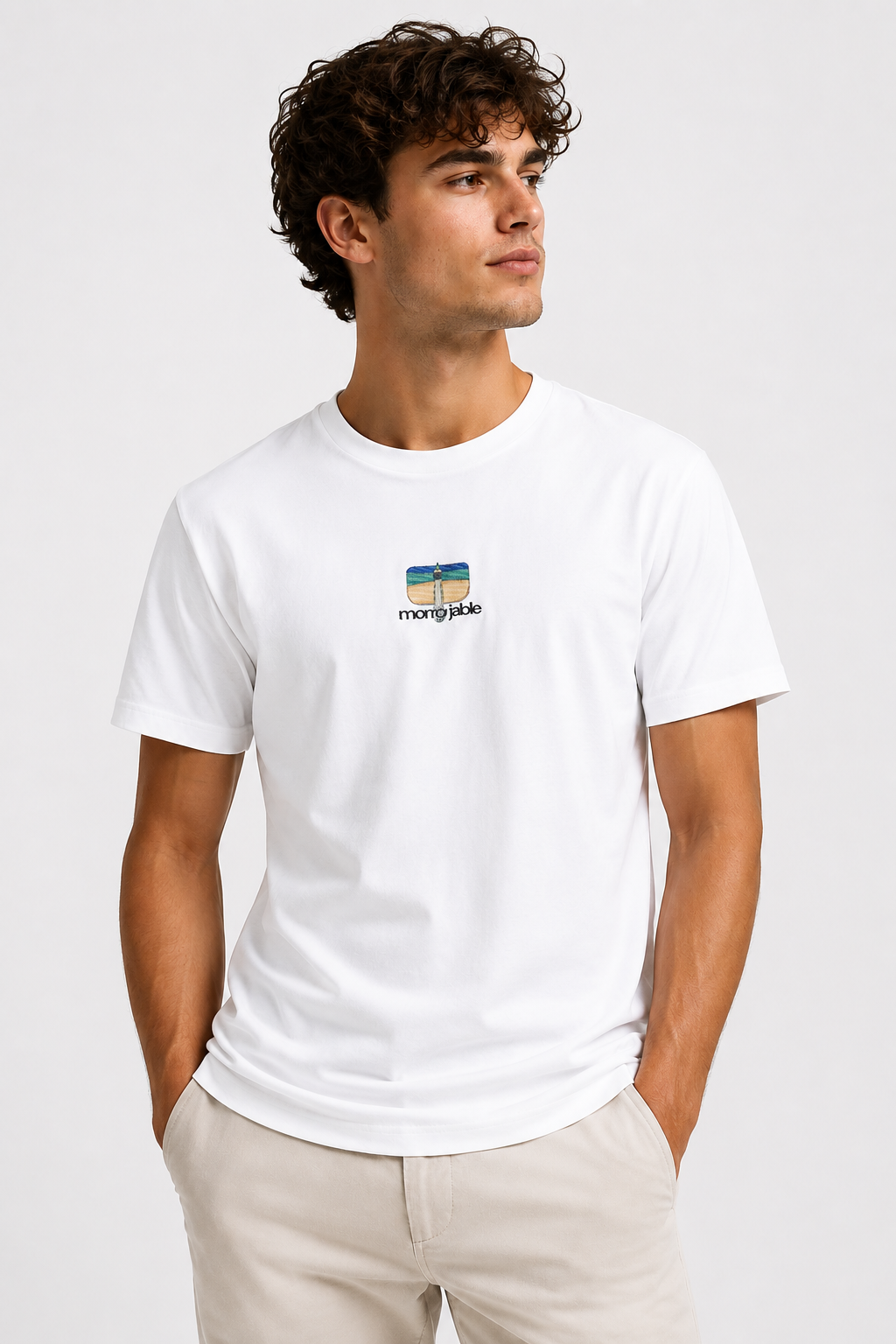 Embroidered Relaxed Fit Lighthouse T Shirt
