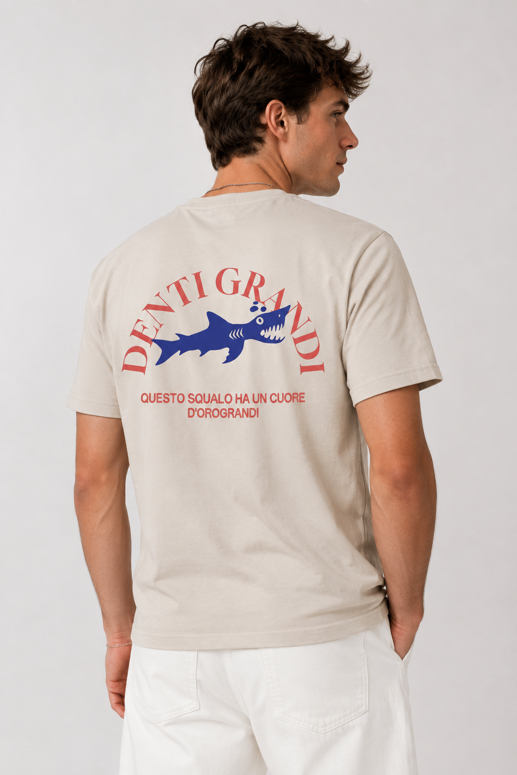 Embroidered Relaxed Fit Shark T Shirt