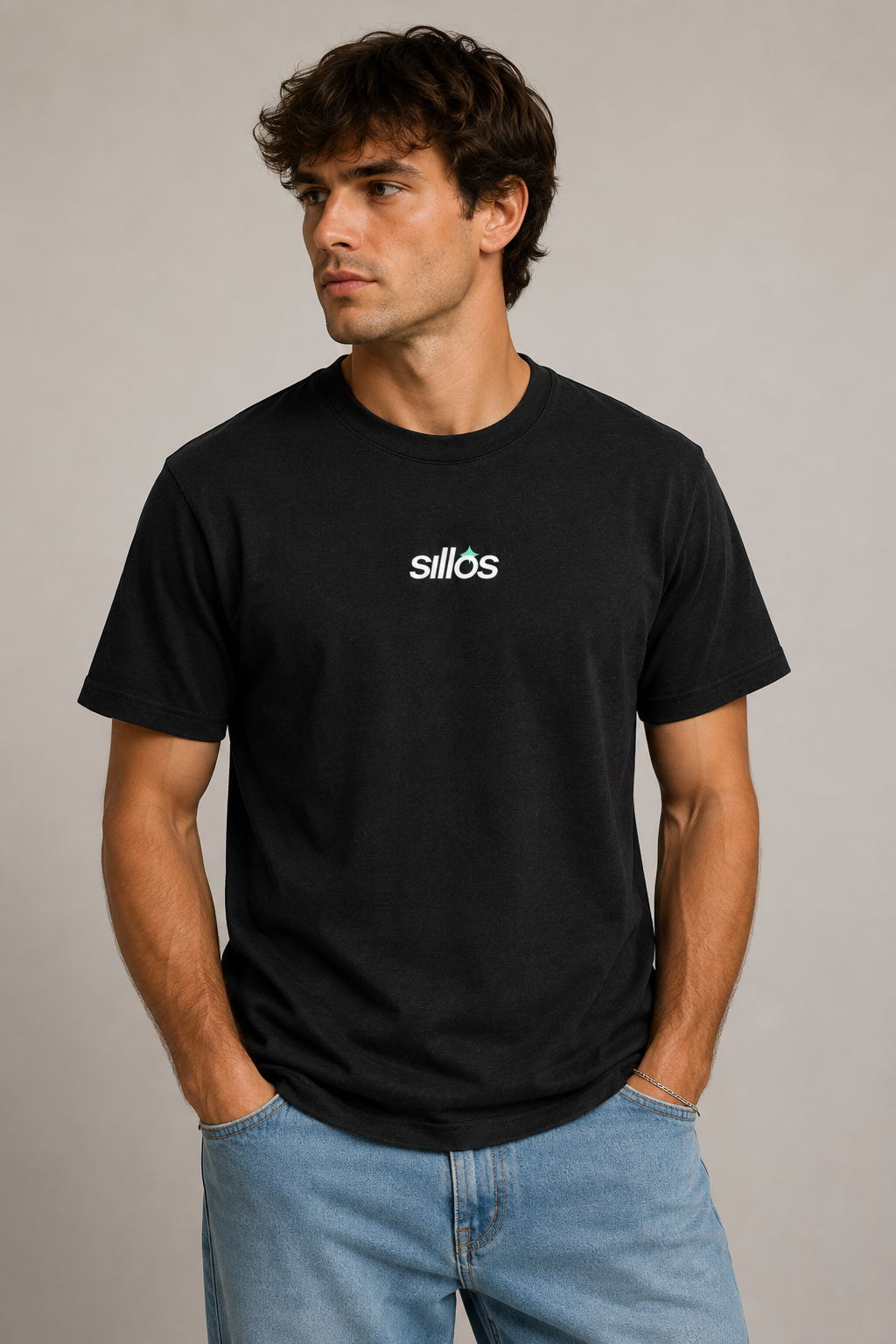 Relaxed Fit Black:Aqua Sistar Heavy T Shirt