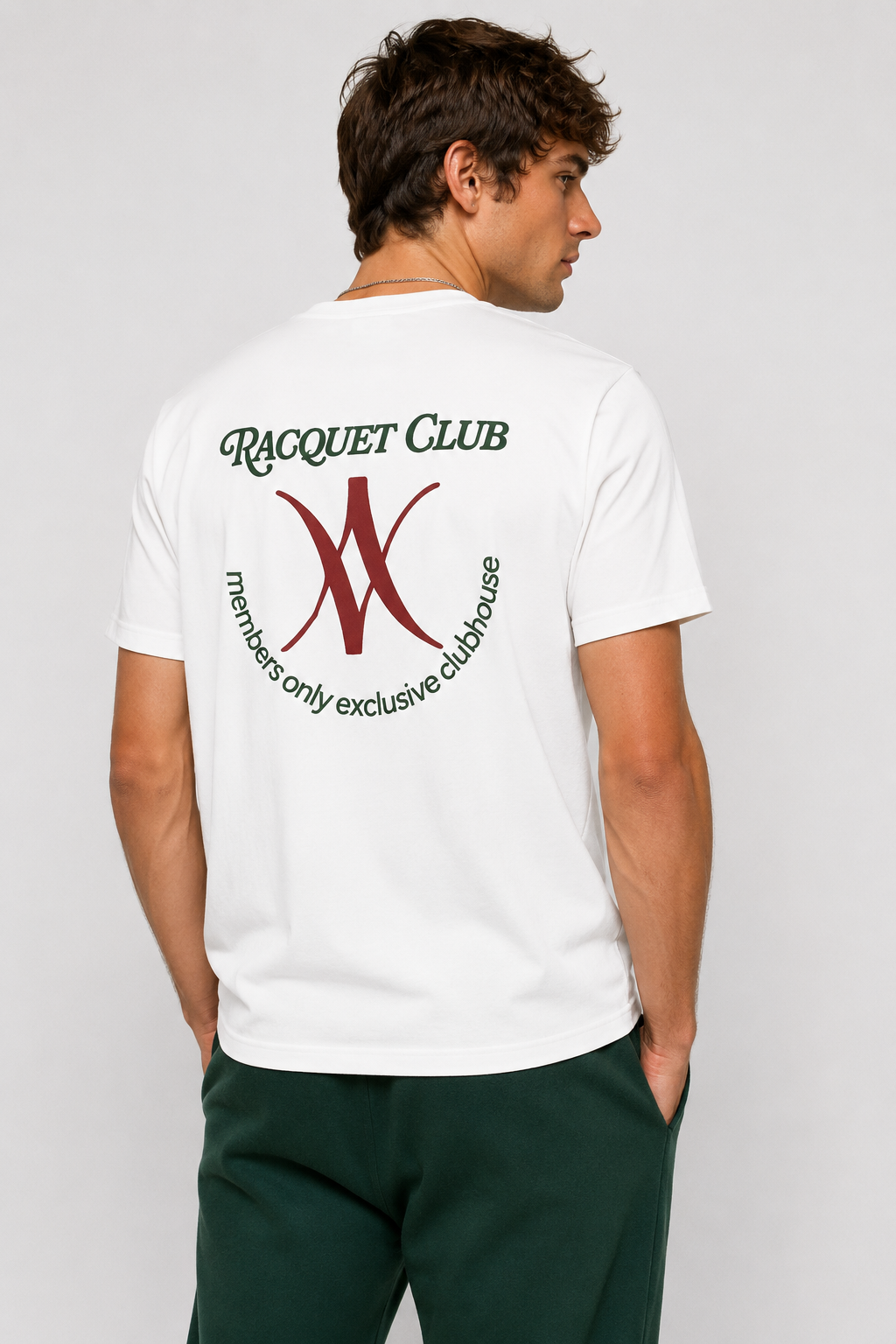 Embroidered Relaxed Fit Racquet Club T Shirt
