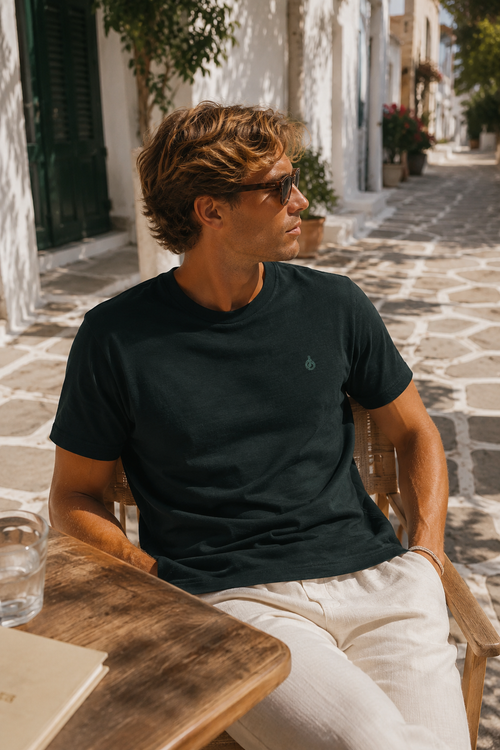 Coast Black Cotton-TENCEL™ T Shirt